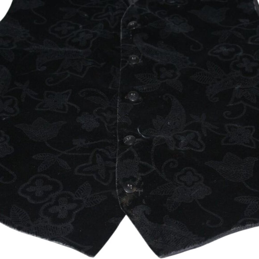 VTG Attitudes Large 5 Button Dress Velour Vest Waistcoat Formal Wedding Party - Picture 7 of 9